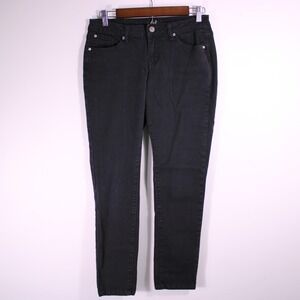 Earl Jeans Womens 8P Black Skinny Rhinestone Pockets Stretch Denim Fit28.5x26.5